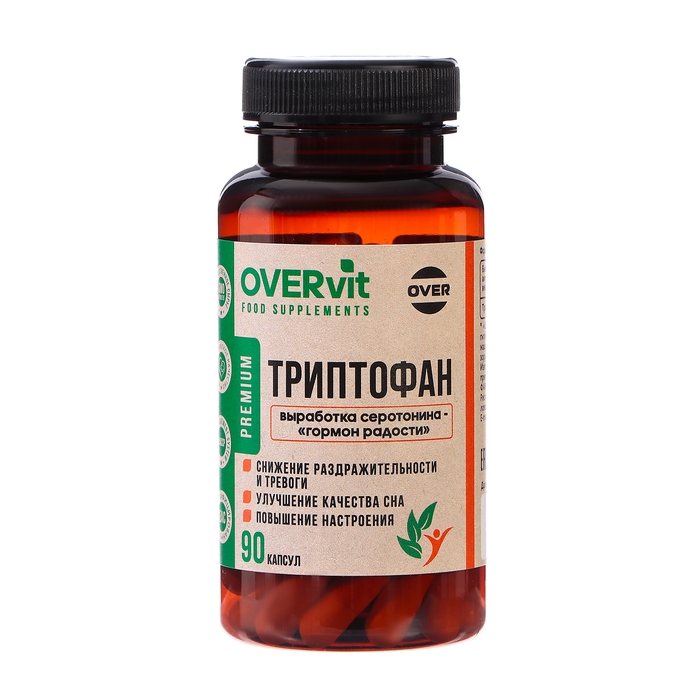 Триптофан OVERvit, 90 капсул Триптофан OVERvit, 90 капсул