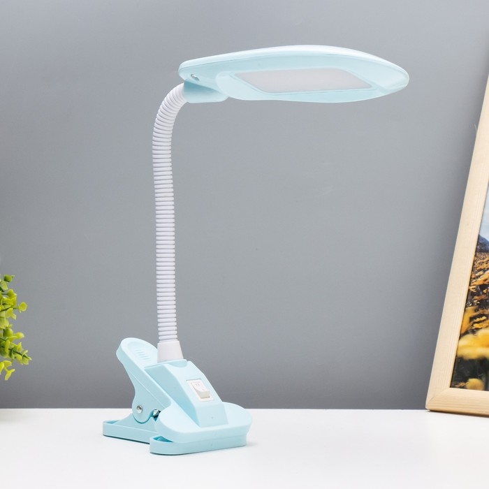 Настольная лампа "Лантрес" LED 3,5Вт USB голубой 8,8х11х47 см RISALUX