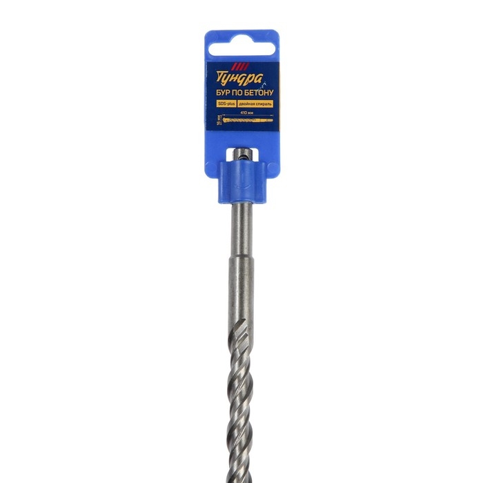Бур по бетону ТУНДРА, двойная спираль, SDS-plus, 16 х 410 мм Бур по бетону ТУНДРА, двойная спираль, SDS-plus, 16 х 410 мм