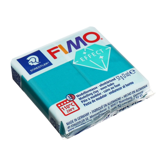 Пластика-полимерная глина запекаемая 57г FIMO effect бирюзовый металлик 8010-36 Пластика-полимерная глина запекаемая 57г FIMO effect бирюзовый металлик 8010-36