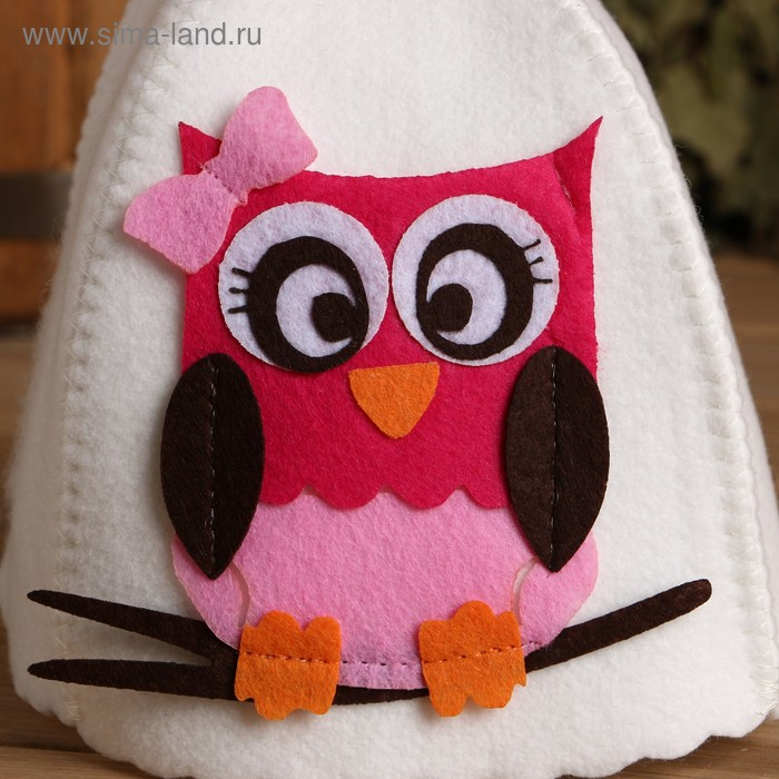 Шапка для бани с детской аппликацией Шапка для бани с детской аппликацией "Мэри" войлок