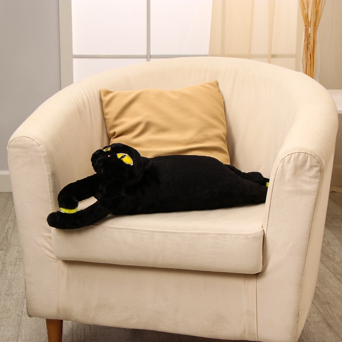 Мягкая игрушка «Кот», 70 см, цвет чёрный Мягкая игрушка «Кот», 70 см, цвет чёрный