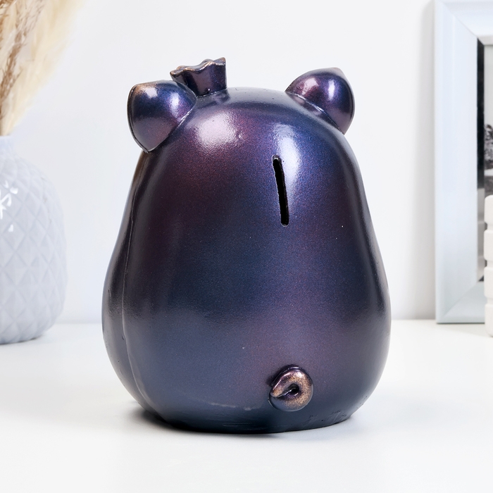 Копилка Копилка "Свинка с короной" синий космос, 17см