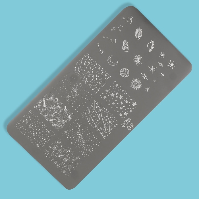 Пластина для стемпинга металлическая «Космос», 12 × 6 см Пластина для стемпинга металлическая «Космос», 12 × 6 см