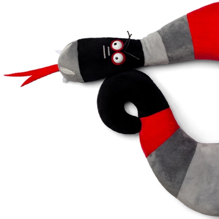 Мягкая игрушка-подушка  Мягкая игрушка-подушка "Змея Фрида", цвет красный, 40 см ЗФШ/40/кр