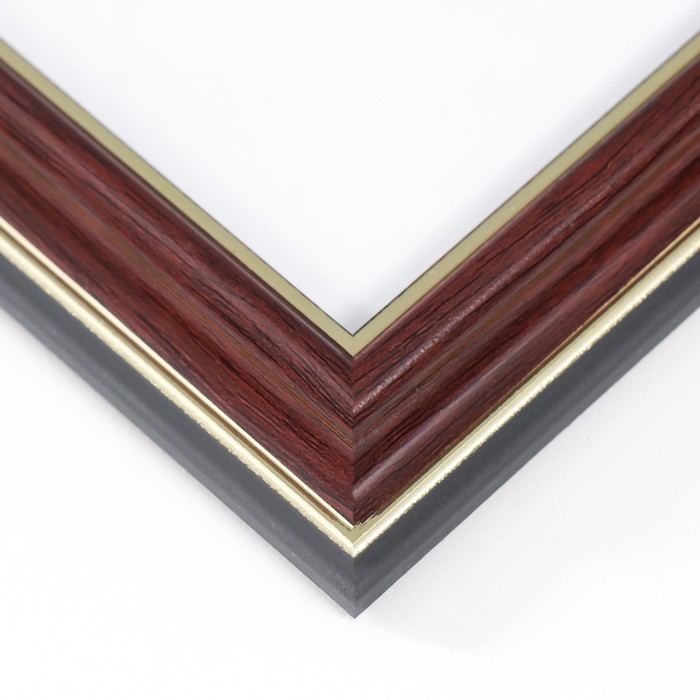 Фоторамка пластик Фоторамка пластик "Офис" 21х30 см, красное дерево, с ножкой (288)