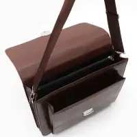 Портфель с ремнём, 38&times;6&times;27 см, коричневый
