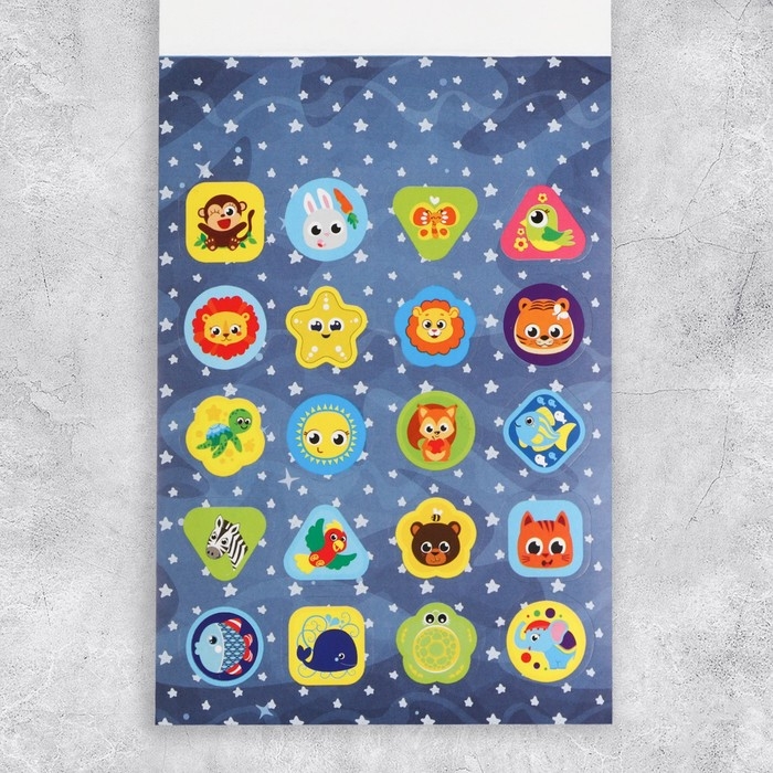 Наклейки детские, альбом 8 листов, «Милые зверушки», 11 х 16 см Наклейки детские, альбом 8 листов, «Милые зверушки», 11 х 16 см