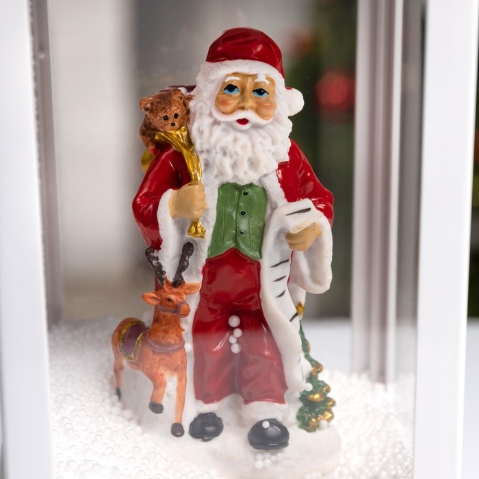 Светодиодная фигура «Фонарь с Дедом Морозом» 18 × 41 × 18 см, пластик, батарейки ААх3 (не в комплекте), USB, свечение белое Светодиодная фигура «Фонарь с Дедом Морозом» 18 × 41 × 18 см, пластик, батарейки ААх3 (не в комплекте), USB, свечение белое