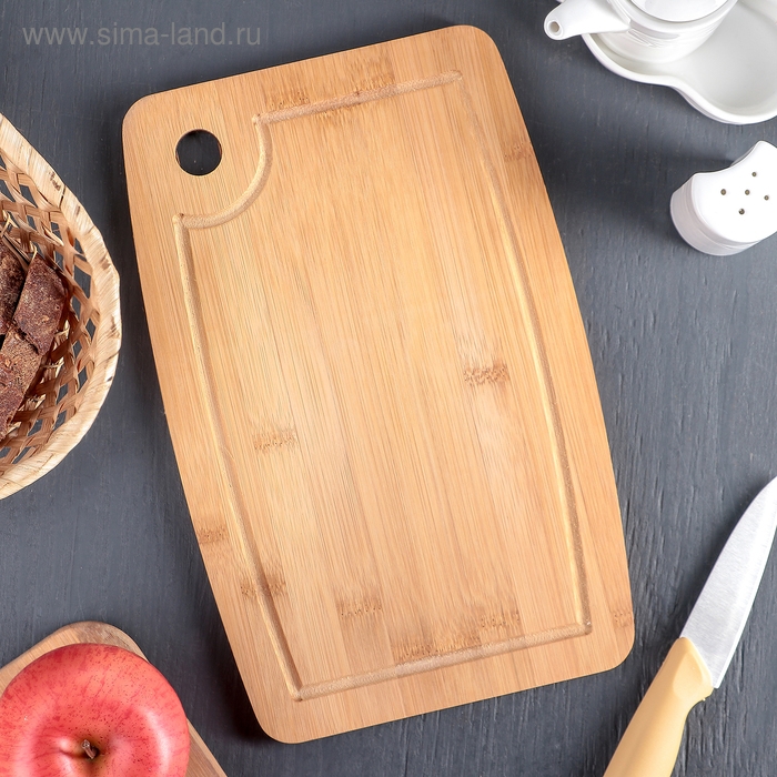 Доска разделочная Доляна «Бамбуковый лес», бамбук, 28×18 см