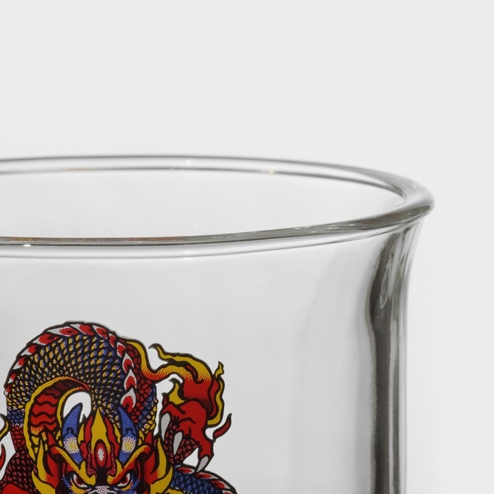 Кружка стеклянная «Огненный змей», 450 мл