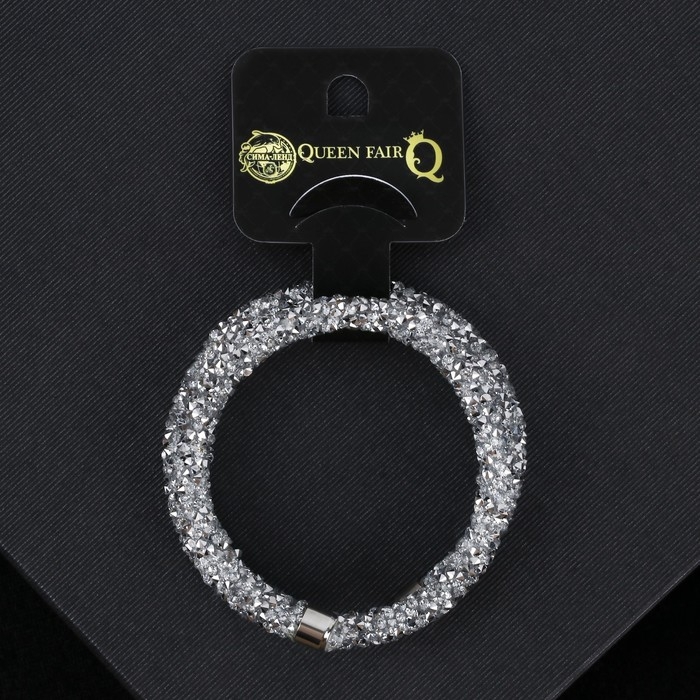 Браслет-пружинка «Шанталь» 2 ряда, цвет серебро, d=7 см Браслет-пружинка «Шанталь» 2 ряда, цвет серебро, d=7 см