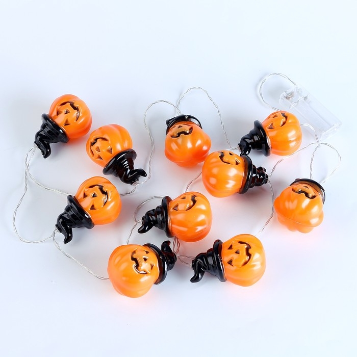 Гирлянда &laquo;Тыквы в шляпе&raquo; световая, 2 метра