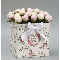 Коробка с лентами With love, 19 &times; 19 &times; 19 см