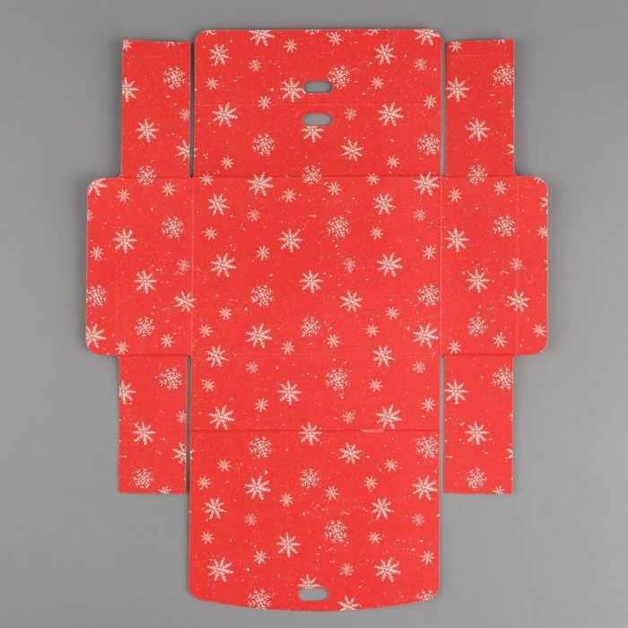 Коробка подарочная новогодняя складная двухсторонняя «Новогоднее окно», 16.5 х 12.5 х 5 см, БЕЗ ЛЕНТЫ, Новый год Коробка подарочная новогодняя складная двухсторонняя «Новогоднее окно», 16.5 х 12.5 х 5 см, БЕЗ ЛЕНТЫ, Новый год