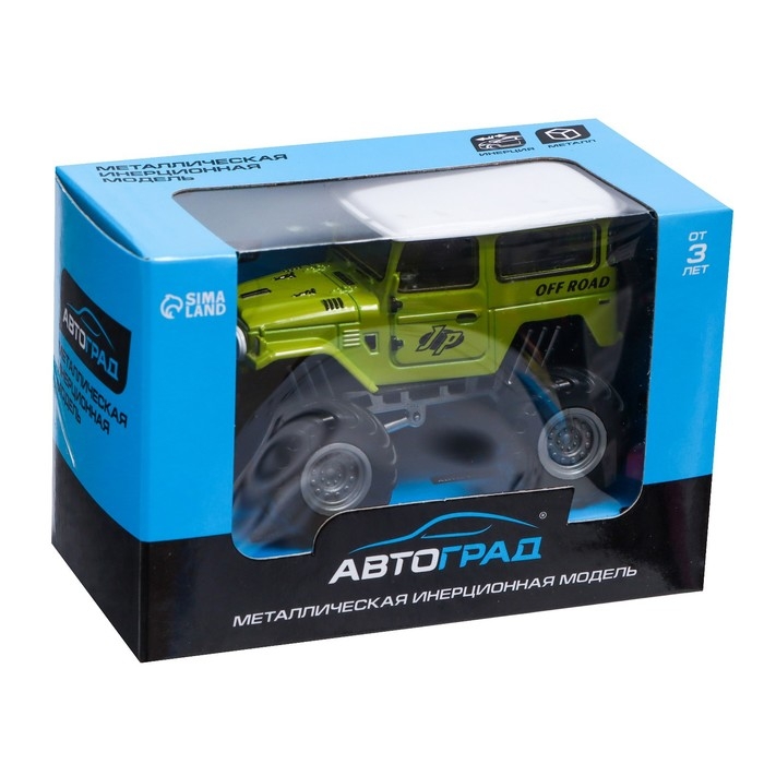 Машина металлическая «Биг-фут», инерционная, цвет зелёный Машина металлическая «Биг-фут», инерционная, цвет зелёный