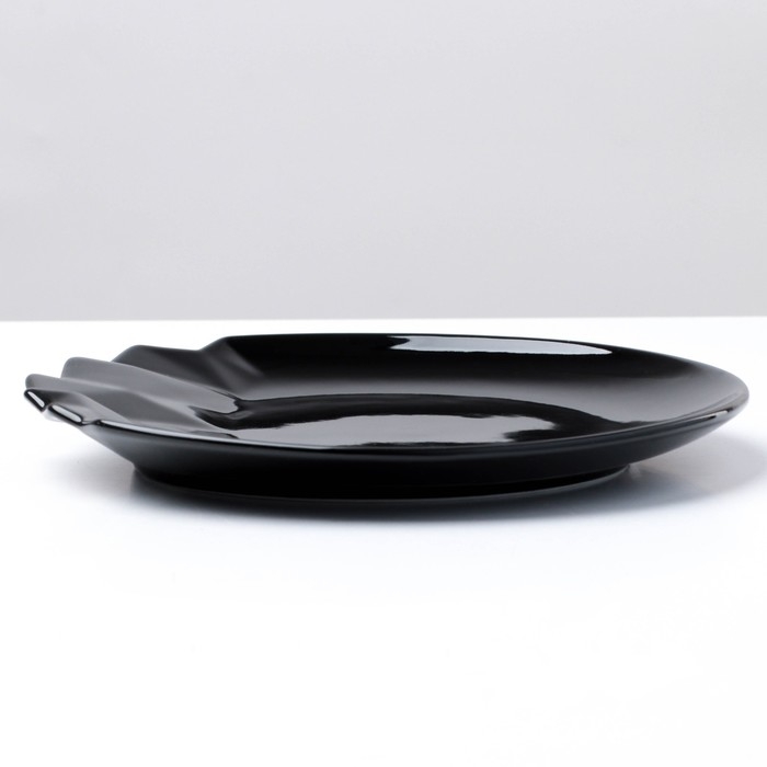 Тарелка керамическая «Обсидиан», 17 см, цвет чёрный Тарелка керамическая «Обсидиан», 17 см, цвет чёрный