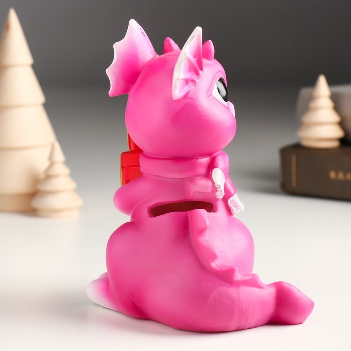 Копилка полистоун Копилка полистоун "Дракоша в шарфике с подарками" МИКС 9,5х9х13,5 см