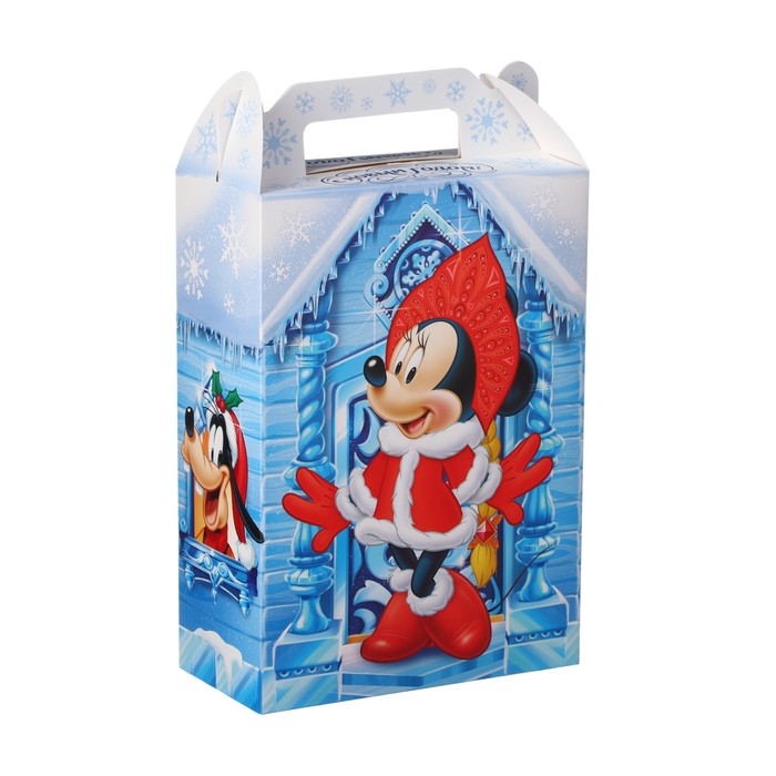 Коробка подарочная складная Коробка подарочная складная "С Новым годом!", 20х33х10 см, Микки Маус
