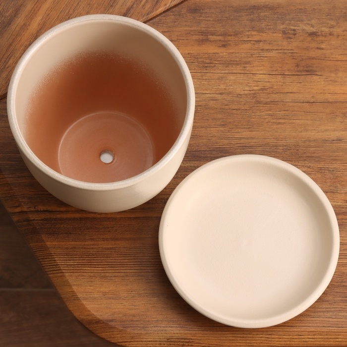 Горшок цветочный Горшок цветочный "Прато" серый серебро 1,4 л