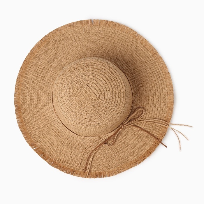 Шляпа женская MINAKU, размер 56, цвет бежевый Шляпа женская MINAKU, размер 56, цвет бежевый