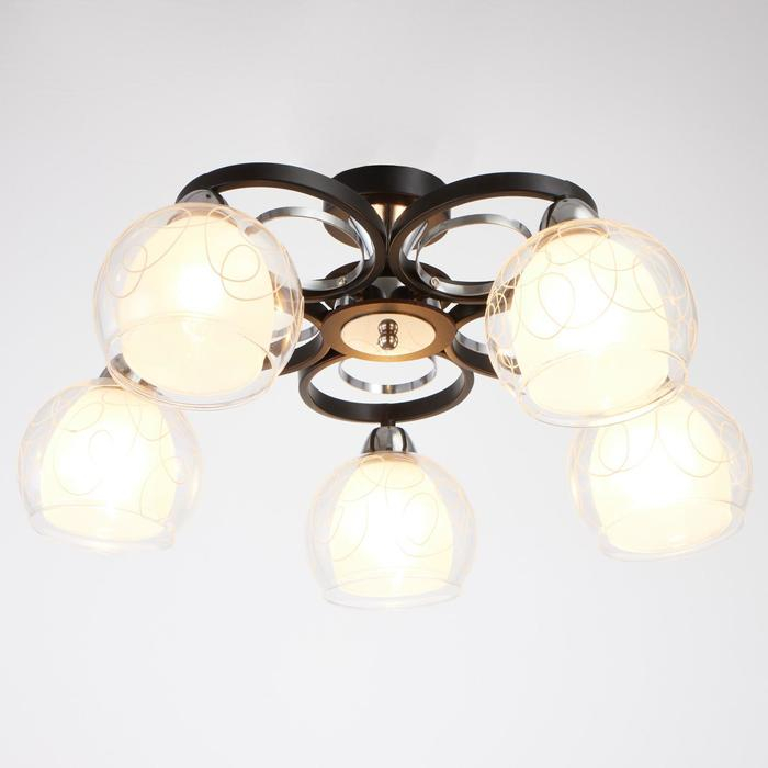 Люстра 6591183/5 E27 40Вт черный-хром 56х56х24 см BayerLux