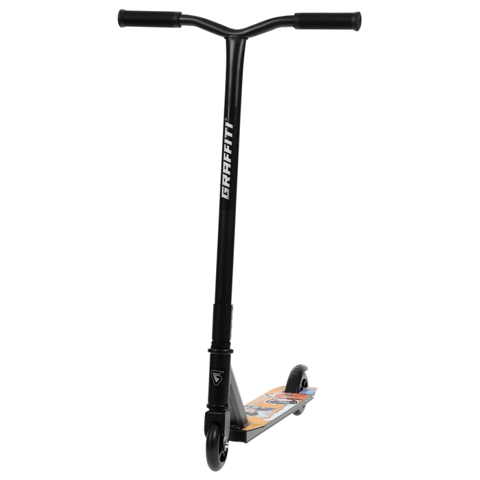 Самокат трюковой GRAFFITI Zigzag 23, колёса PU 100 мм, 85А, цвет чёрный Самокат трюковой GRAFFITI Zigzag 23, колёса PU 100 мм, 85А, цвет чёрный