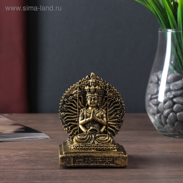 Нэцке полистоун бронза Нэцке полистоун бронза "Шива" 10х7,5х8,2 см