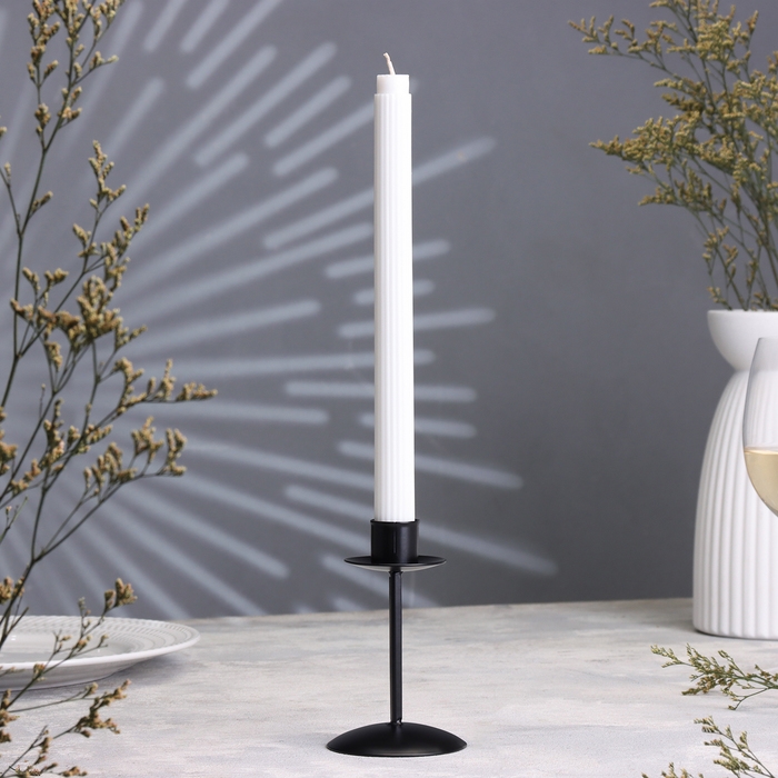 Подсвечник  Подсвечник "Боб" металл на 1 свечу, 7,4х12 см, черный