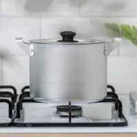 Кастрюля, 2.5 л, металлическая крышка, алюминий