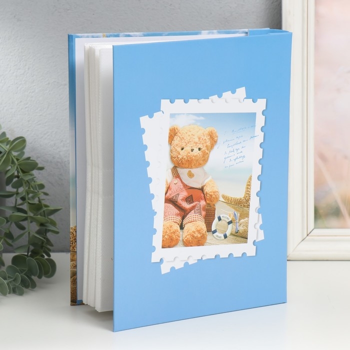 Фотоальбом на 200 фото 10х15 см Фотоальбом на 200 фото 10х15 см "Мишка на море" МИКС 26х20,5х5,6 см