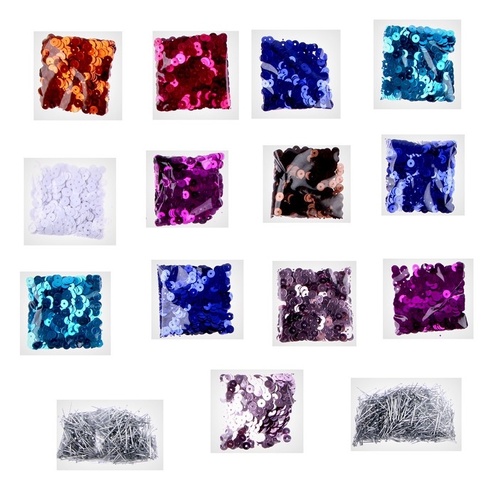 Аппликация пайетками для детей и раскраска - наклейки «Улыбки», набор для творчества