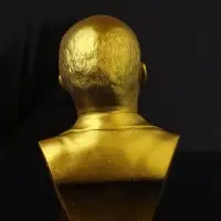 Бюст В.И. Ленин, 11х9х8 см, золото