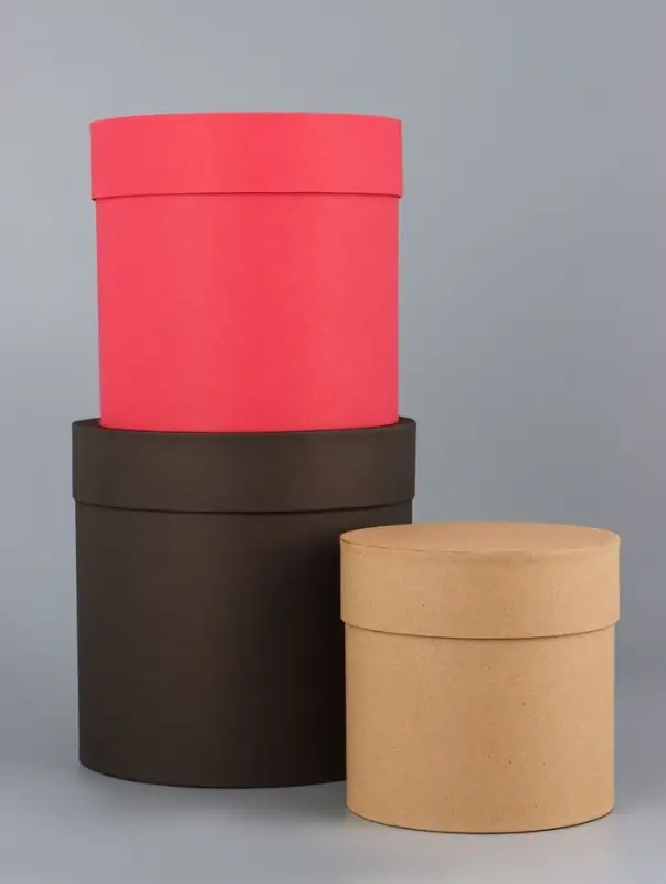 Набор круглых подарочных коробок &laquo;Стиль&raquo; 3 в 1 - 18&times;16&times;13 см