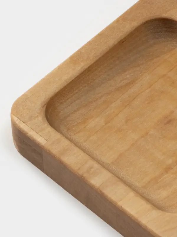 Менажница Доляна, 18&times;10 см, 2 секции, дерево берёза, пропитана маслом