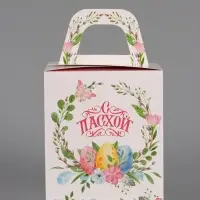 Пасхальная коробочка "Пасхальный венок" 15 х 15 х 18 см