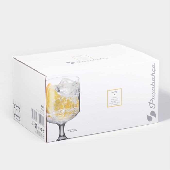 Набор стеклянных бокалов Tower, 300 мл, 6 шт Набор стеклянных бокалов Tower, 300 мл, 6 шт