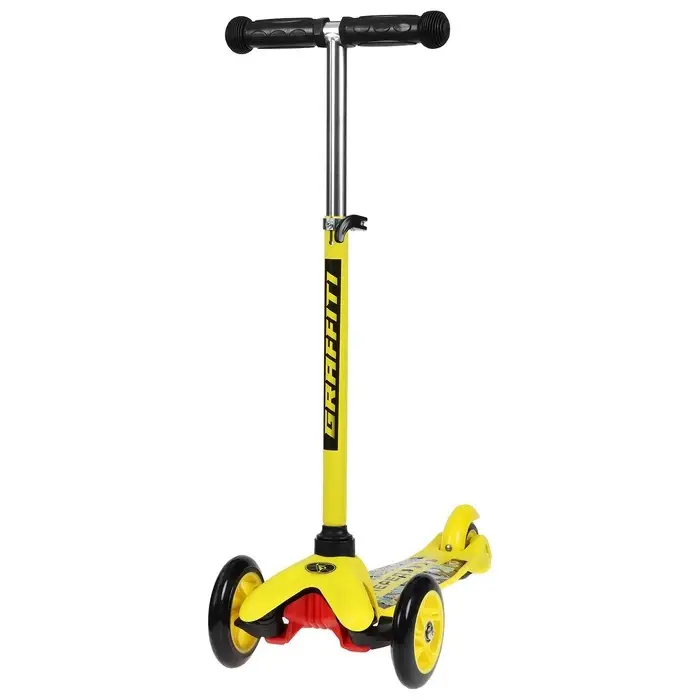 Самокат-снегокат 2 в 1 GRAFFITI &laquo;Вперёд&raquo;, жёлтый