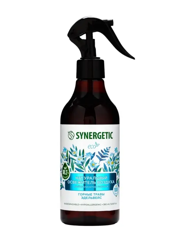 Освежитель воздуха Synergetic «Горные травы и эдельвейс», 380 мл Освежитель воздуха Synergetic «Горные травы и эдельвейс», 380 мл