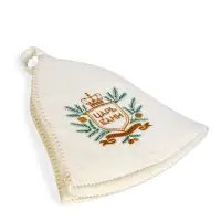 Набор банный 2 шапки "Царский", белый Набор банный 2 шапки "Царский", белый