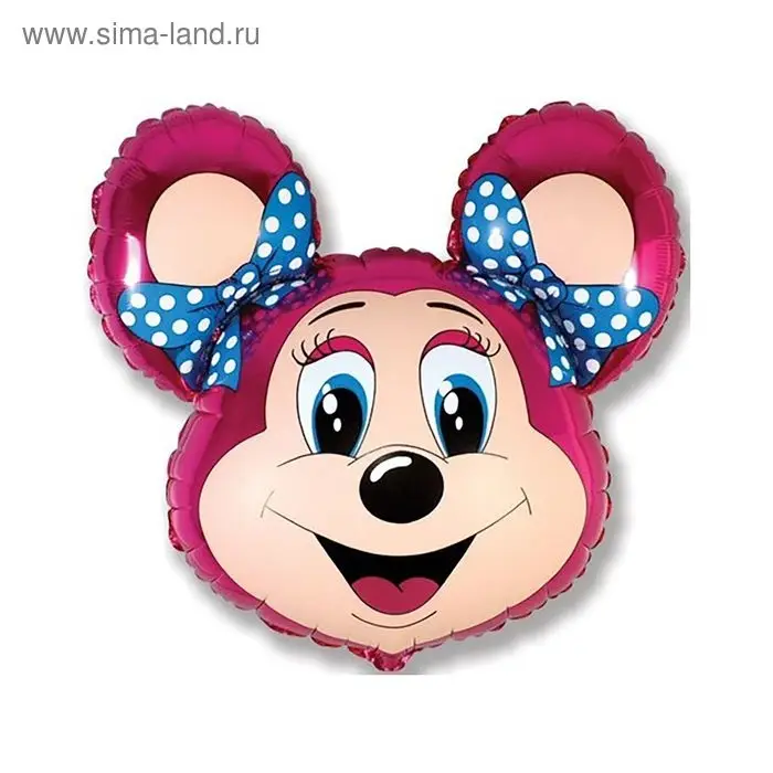 Шар фольгированный 30" &laquo;Лолли Маус&raquo;, цвет малиновый