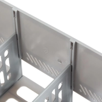 Лоток вертикальный д/бумаг Deli E9844,сбор,4отд,сер,325x257x275мм,пл