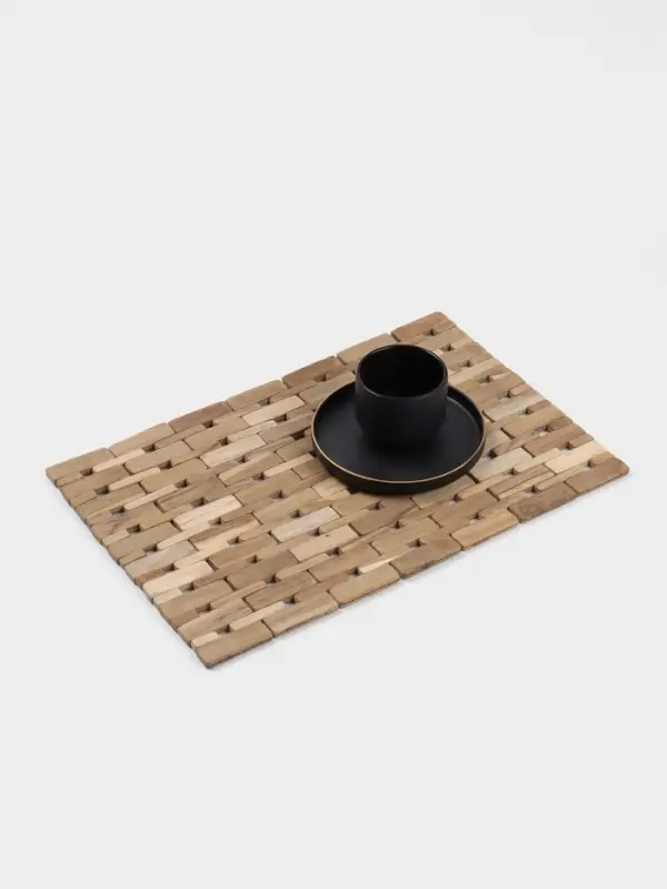 Коврик из тикового дерева, 40&times;30&times;0.7 см