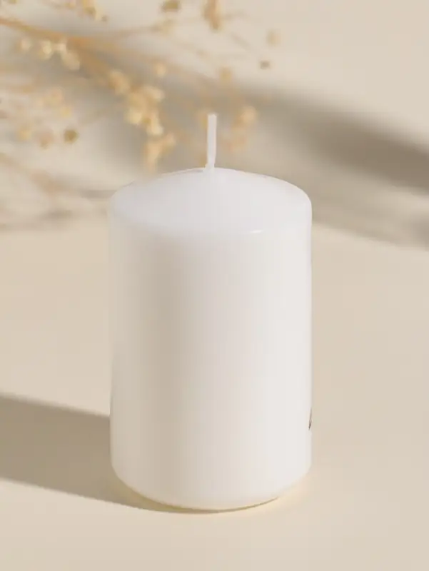 Свеча пасхальная столбик "С Праздником Светлой Пасхи" 5х8 см