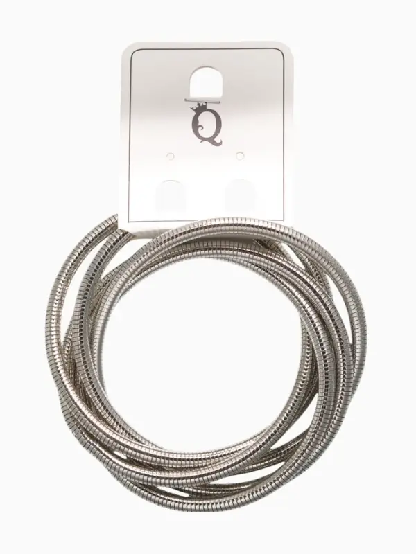 Браслет трансформируется в кулон &laquo;Обруч&raquo;, d=8-24 см, металл, цвет серебро