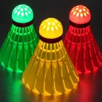 Воланы для бадминтона с LED подсветкой ONLYTOP, набор 3 шт., нейлон