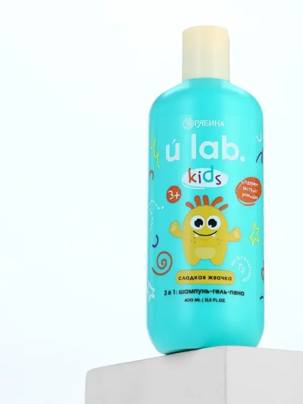 Детский шампунь-гель-пена 3в1 &laquo;Монстрики&raquo;, 400 мл, аромат сладкая жвачка, ULAB
