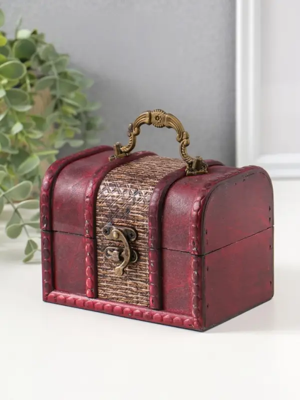 Шкатулка для украшений &laquo;Сундук. Абрэмо&raquo;, дерево, 9&times;13&times;9.5 см