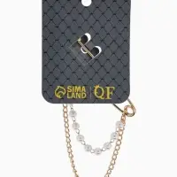 Булавка &laquo;Императрица&raquo;, стразы, цепочка, жемчуг, L=7.5 см, цвет белый в золоте