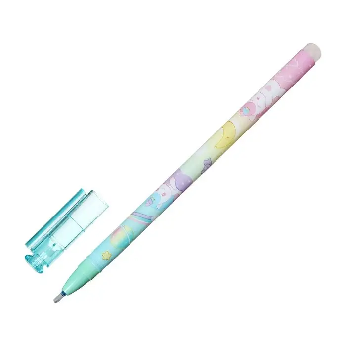 Ручка гелевая со стираемыми чернилами, стержень синий, корпус  Ручка гелевая со стираемыми чернилами, стержень синий, корпус "Единорог", МИКС